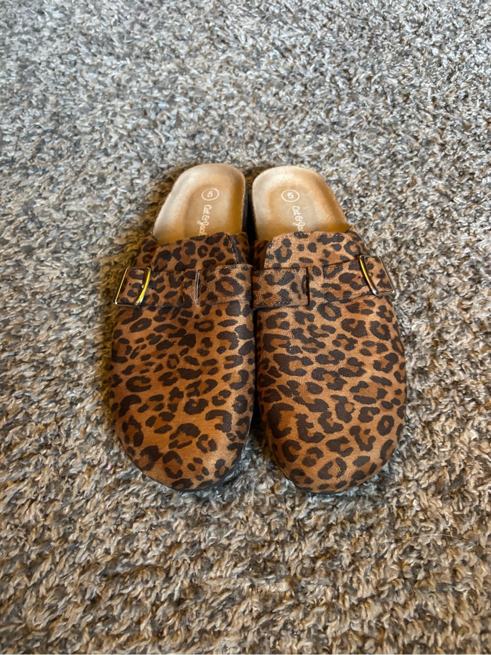 Leopard Print Clog Mule - Memory Foam Slip-On